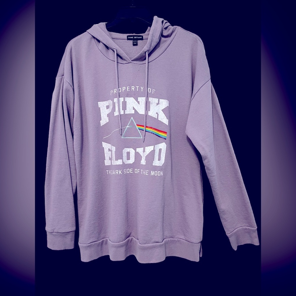 Pink Floyd “Dark Side of the Moon” Hoodie, Lane Bryant Size 14/16 Light Purple